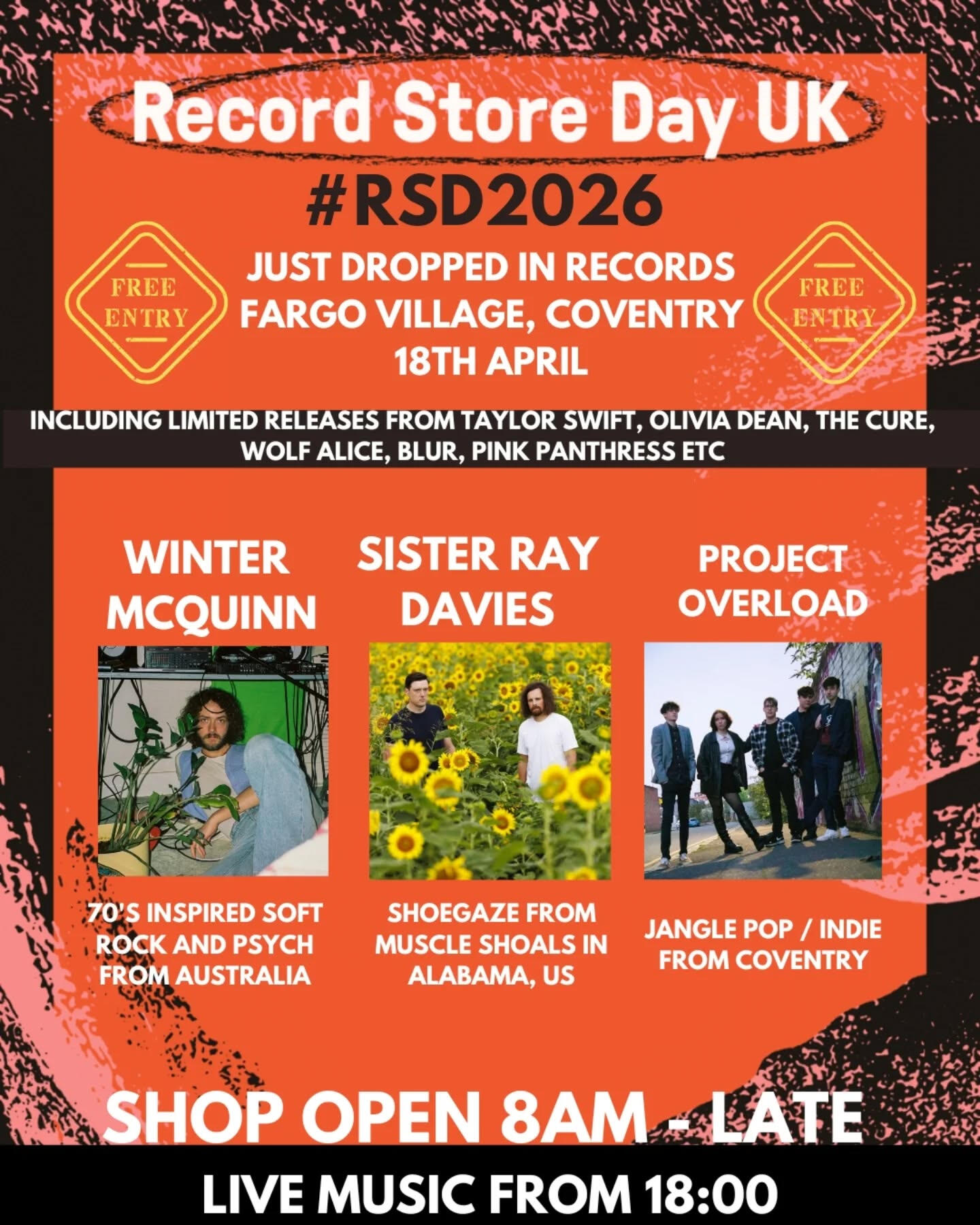 Project Overload Gig for Record Store Day 2026 Project Overload Gig for Record Store Day 2026