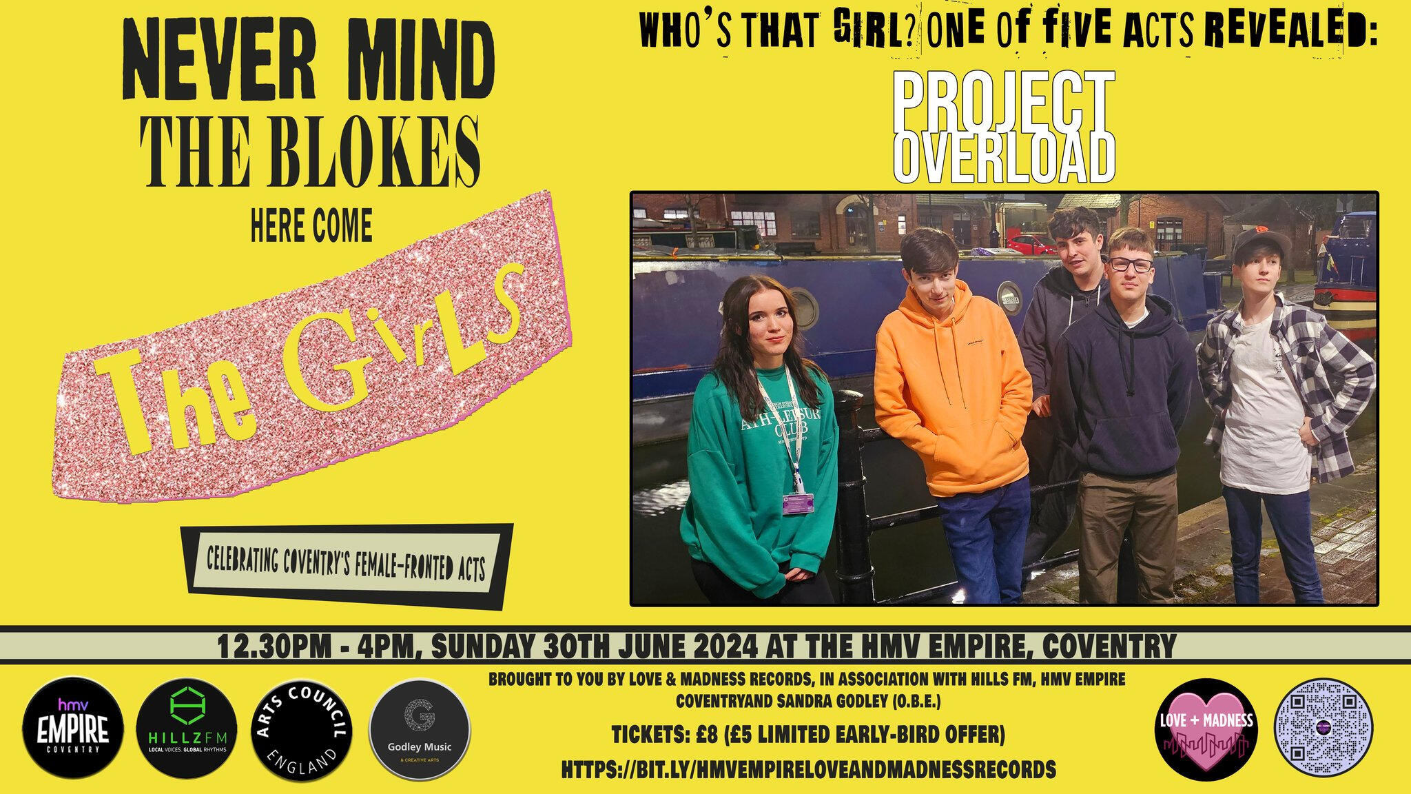 Never Mind the Blokes Gig Poster