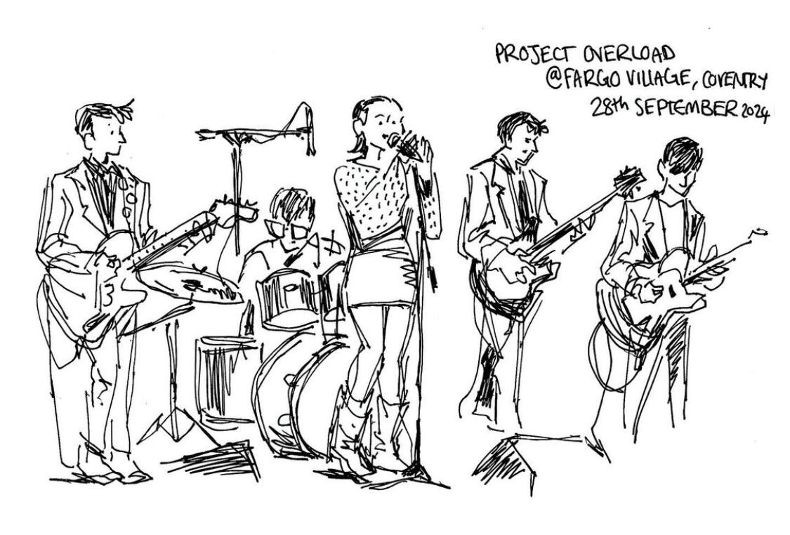 Project Overload at the Fargo Big Birthday Bash / Illustration by Sammy Borras