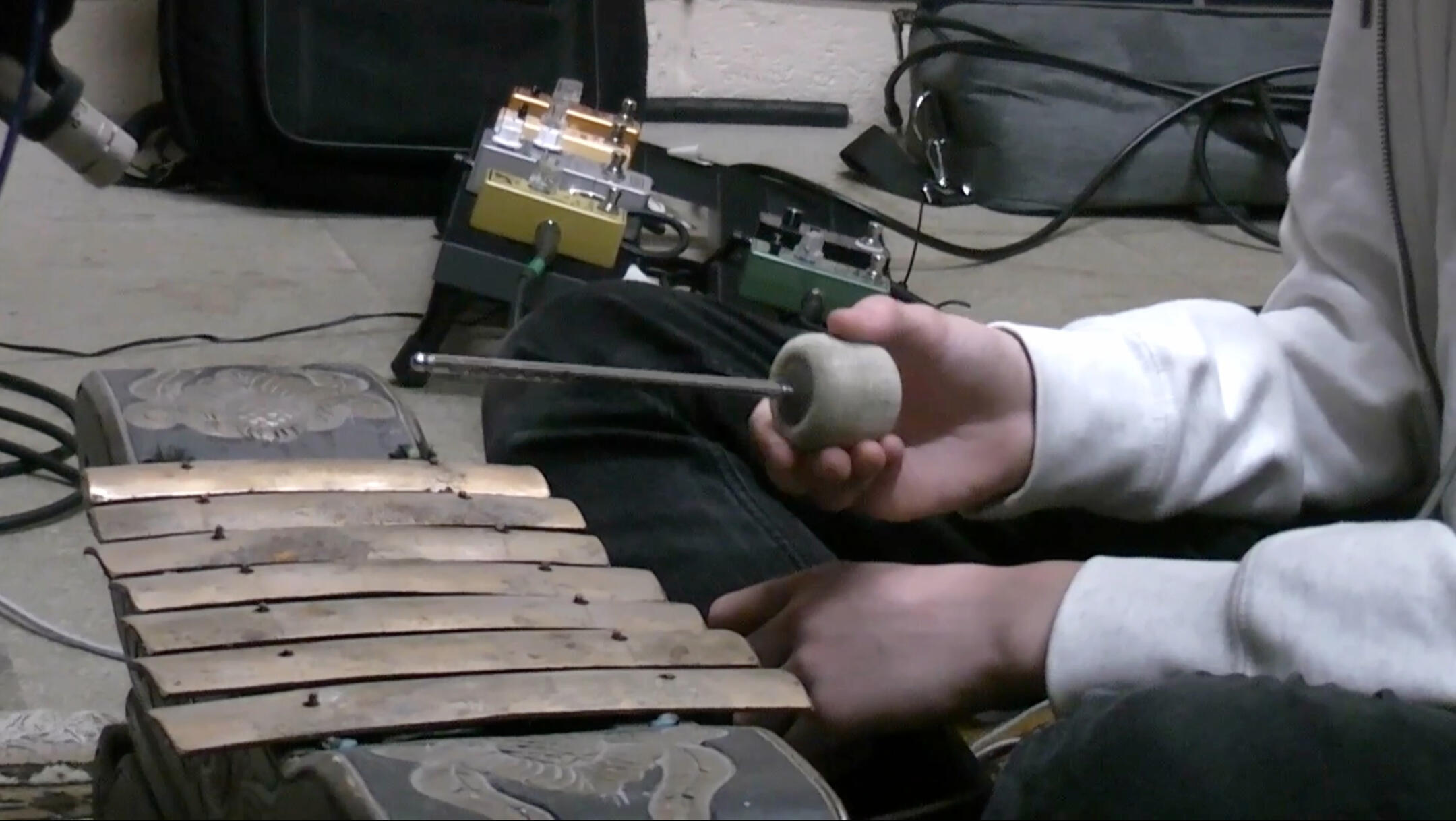 Lucas of Project Overload in the studio