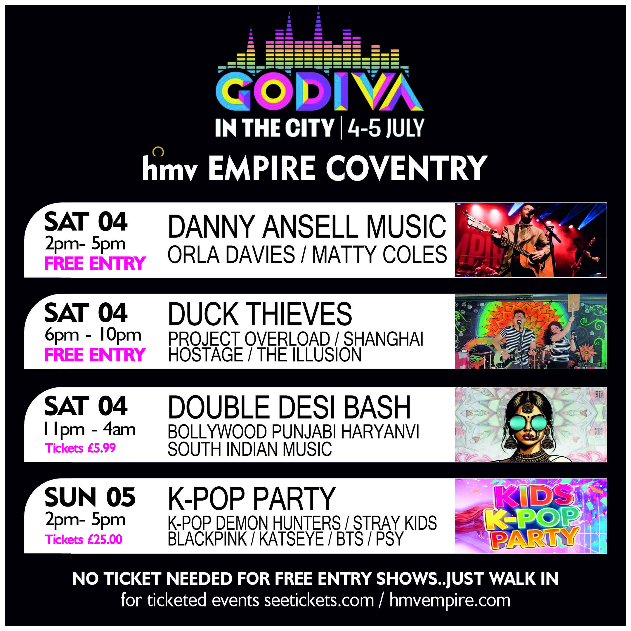 Project Overload at Godiva in the City, Sat 6 July 2026 Project Overload at Godiva in the City, Sat 6 July 2026
